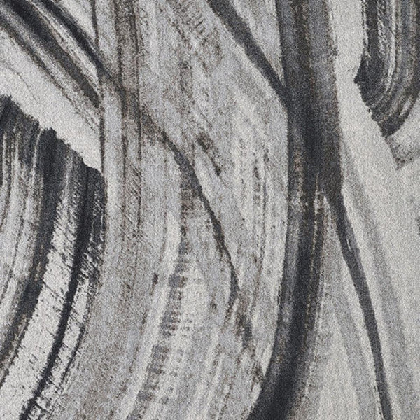 HomeRoots 3' Gray and Ivory Abstract Area Rug – Stylish Modern Design, Durable, Easy-Care for Family Spaces 5' X 8' 475248
