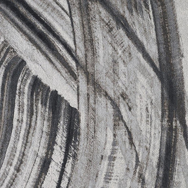 HomeRoots 3' Gray and Ivory Abstract Area Rug – Stylish Modern Design, Durable, Easy-Care for Family Spaces 7' X 10' 475249