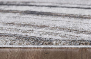 Homeroots 7' X 10' Gray And Ivory Abstract Area Rug  Polypropylene 475249