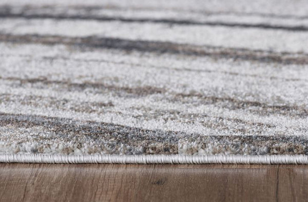 Homeroots 7' X 10' Gray And Ivory Abstract Area Rug  Polypropylene 475249