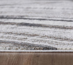 Homeroots 8' X 11' Gray And Ivory Abstract Area Rug  Polypropylene 475250