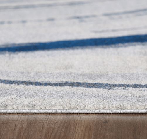 Homeroots 8' X 11' Ivory And Blue Abstract Area Rug  Polypropylene 475255