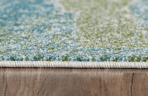 Homeroots 5' X 8' Blue And Green Abstract Area Rug  Polypropylene 475258