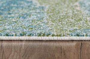 Homeroots 7' X 10' Blue Abstract Area Rug  Polypropylene 475259