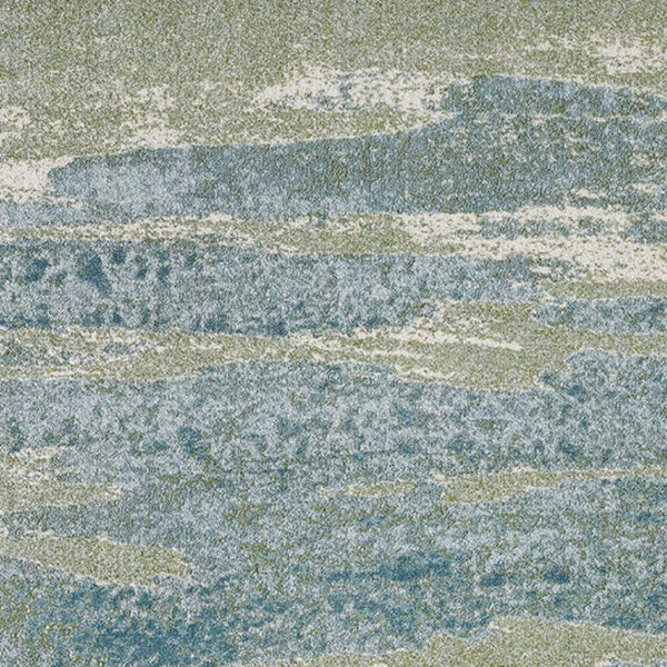 HomeRoots 10' Bold Blue and Green Abstract Area Rug - Modern Design, Stain-Resistant, Durable for Busy Homes 10' X 13' 475261