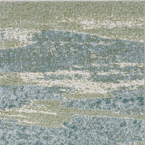 Homeroots 10' X 13' Blue Sage Impressionistic Ocean Area Rug  Polypropylene 475261