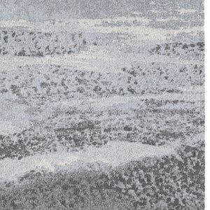 HomeRoots 3' Blue and Gray Abstract Area Rug - Contemporary Design, Stain-Resistant, Perfect for Active Homes 3' X 5' 475262