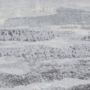 HomeRoots 3' Blue and Gray Abstract Area Rug - Contemporary Design, Stain-Resistant, Perfect for Active Homes 7' X 10' 475264