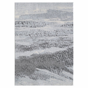 Homeroots 10' X 13' Blue Gray Abstract Mist Modern Area Rug  Polypropylene 475266