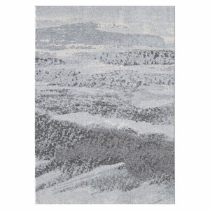 HomeRoots 10' Blue Gray Abstract Mist Area Rug - Contemporary Design for Modern Living Spaces, Durable Comfort 10' X 13' 475266