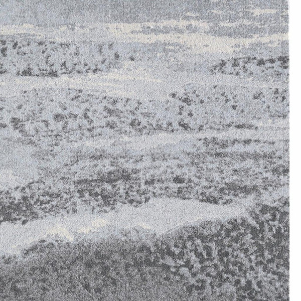 HomeRoots 10' Blue Gray Abstract Mist Area Rug - Contemporary Design for Modern Living Spaces, Durable Comfort 10' X 13' 475266