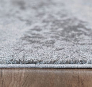 Homeroots 10' X 13' Blue Gray Abstract Mist Modern Area Rug  Polypropylene 475266