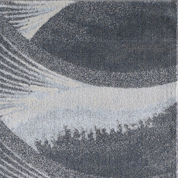HomeRoots 5' Blue and Gray Abstract Area Rug - Stylish, Durable, Stain-Resistant for Modern Living Spaces 5' X 8' 475273