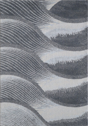 Homeroots 8' X 11' Blue And Gray Abstract Area Rug  Polypropylene 475275