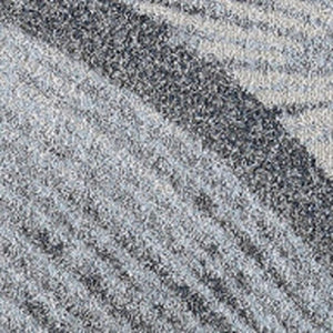 HomeRoots 10' Gray Blue Abstract Waves Area Rug - Modern Coastal Elegance for Living Rooms & Dining Areas 10' X 13' 475276