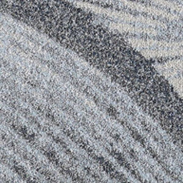 HomeRoots 10' Gray Blue Abstract Waves Area Rug - Modern Coastal Elegance for Living Rooms & Dining Areas 10' X 13' 475276
