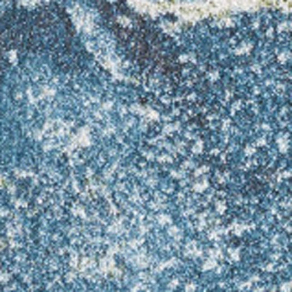HomeRoots 5' Contemporary Teal Blue Green and Ivory Abstract Area Rug for Modern Living Spaces and Comfort 7' X 10' 475279