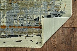 Homeroots 4' X 6' Blue Abstract Area Rug  Polyester 475283