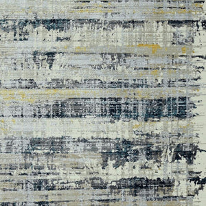 HomeRoots 4' Blue and Gray Abstract Area Rug – Contemporary Design for High-Traffic Spaces, Durable & Stylish 4' X 6' 475283