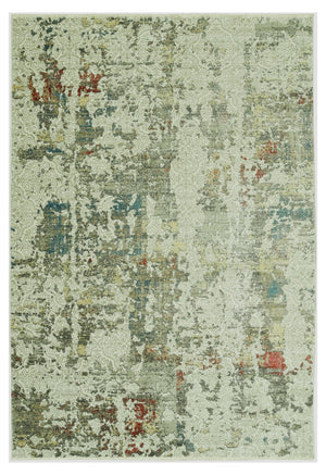 Homeroots 8' X 11' Ivory Abstract Area Rug  Polyester 475297