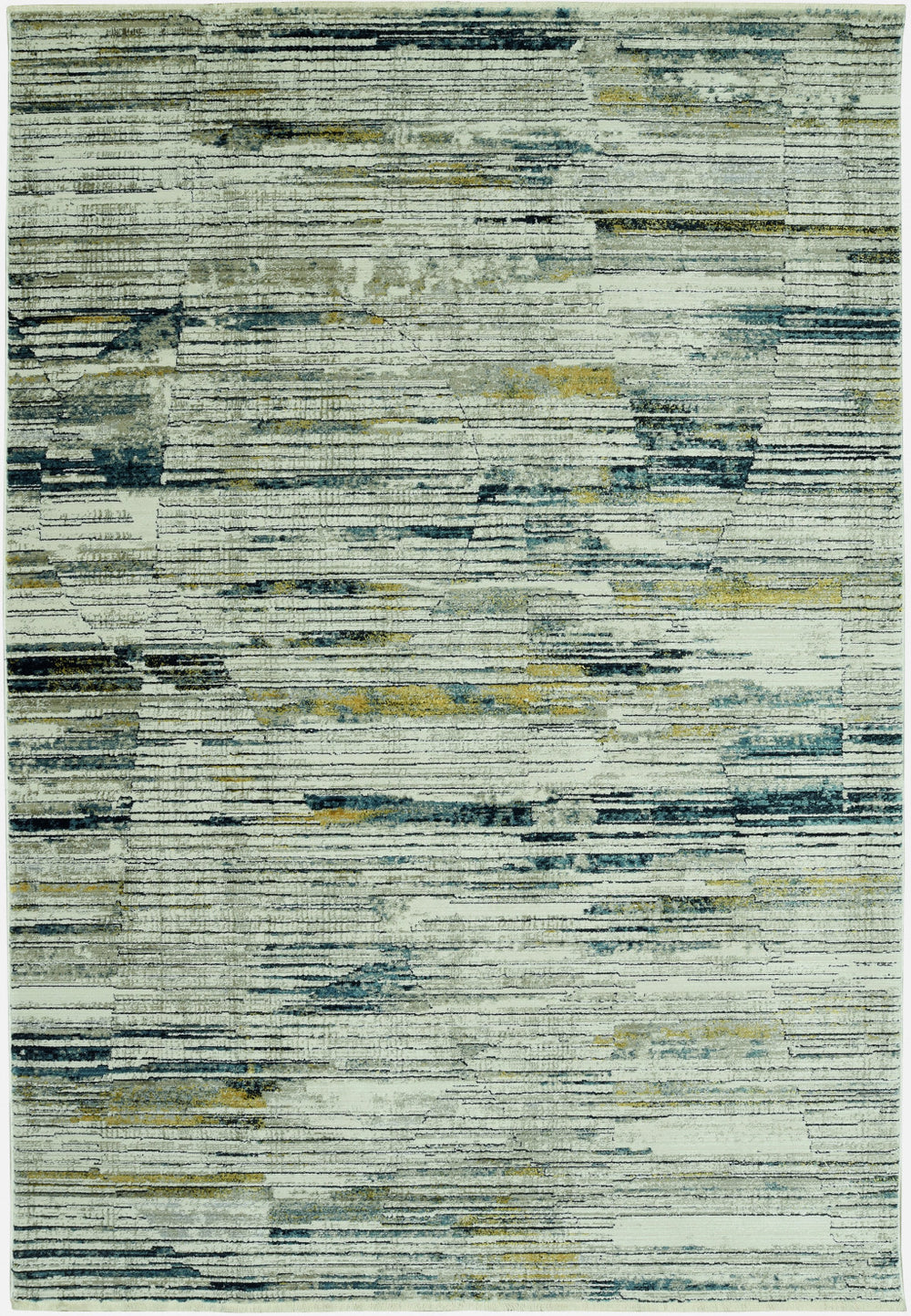 Homeroots 4' X 6' Ivory And Blue Abstract Area Rug  Polyester 475301