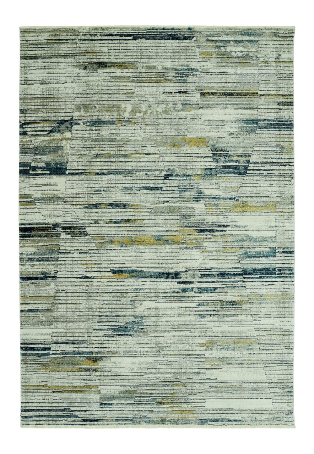 Homeroots 8' X 11' Ivory And Blue Abstract Area Rug  Polyester 475303