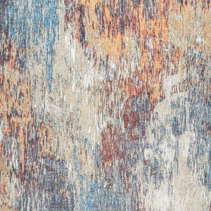 HomeRoots 5' Abstract Blue and Beige Area Rug - Modern Design for Living Room, Bedroom, or Office Decor 5' X 8' 475307