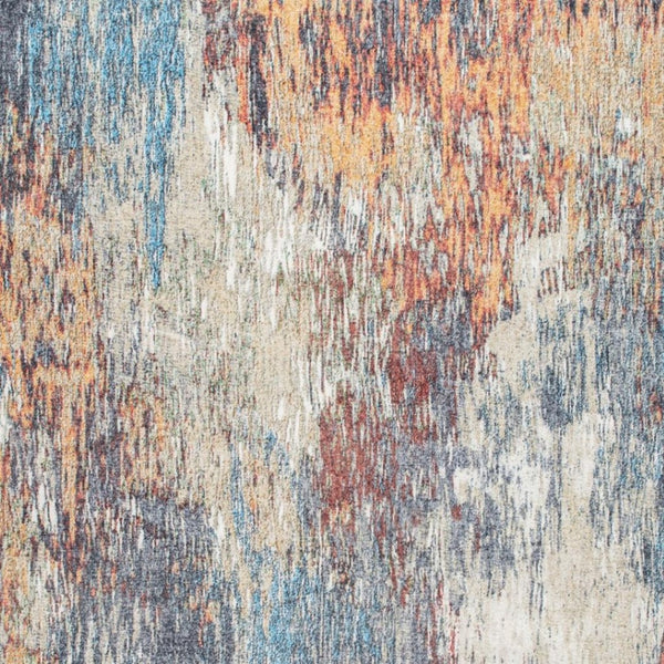 HomeRoots 5' Abstract Blue and Beige Area Rug - Modern Design for Living Room, Bedroom, or Office Decor 5' X 8' 475307