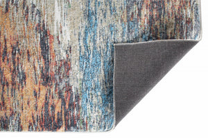 Homeroots 8' X 10' Blue And Beige Abstract Area Rug  Polyester 475309