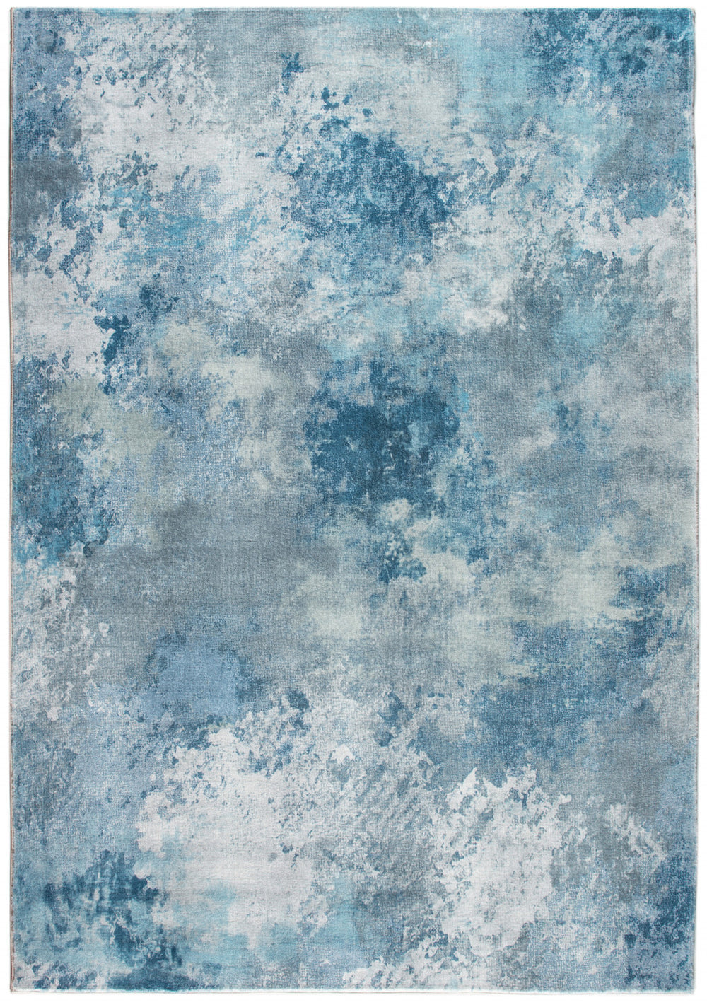 Homeroots 5' X 8' Blue Abstract Area Rug  Polyester 475315