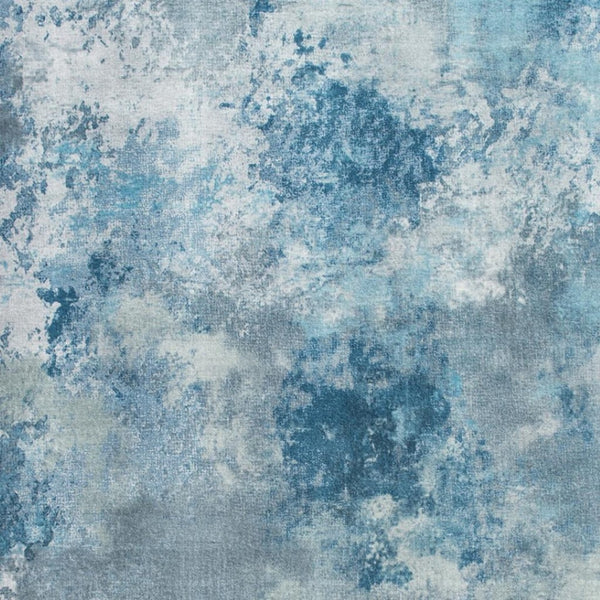 HomeRoots 5' Blue and Ivory Abstract Area Rug - Contemporary Design, Durable Polyester, Perfect for Any Room 5' X 8' 475315