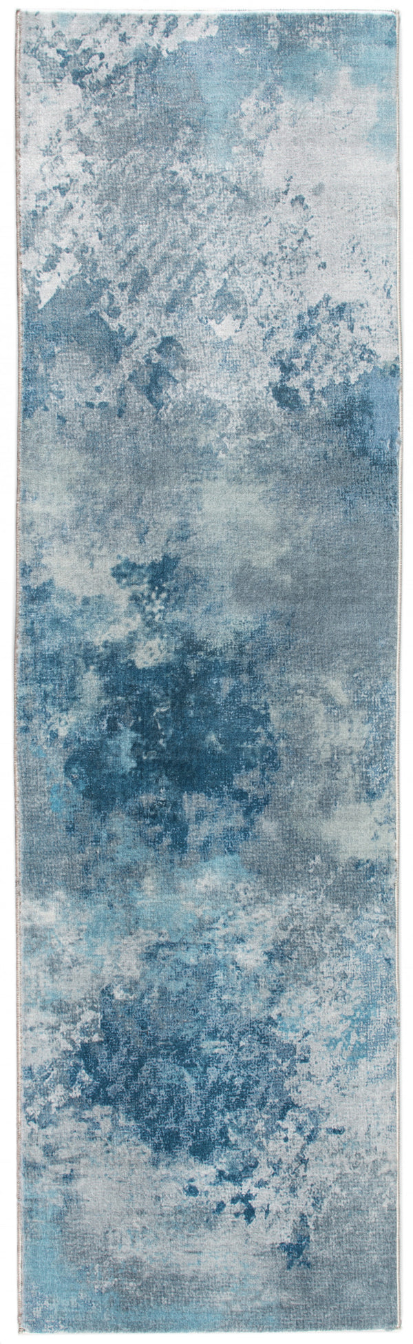 Homeroots 5' X 8' Blue Abstract Area Rug  Polyester 475315
