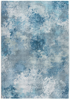 Homeroots 6' X 9' Blue Abstract Area Rug  Polyester 475316