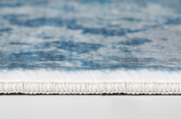 Homeroots 6' X 9' Blue Abstract Area Rug  Polyester 475316