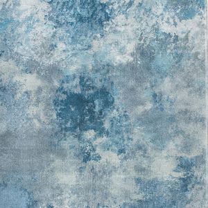 HomeRoots 8' Blue and Ivory Abstract Area Rug – Modern, Durable Design Perfect for High-Traffic Living Spaces 8' X 10' 475317