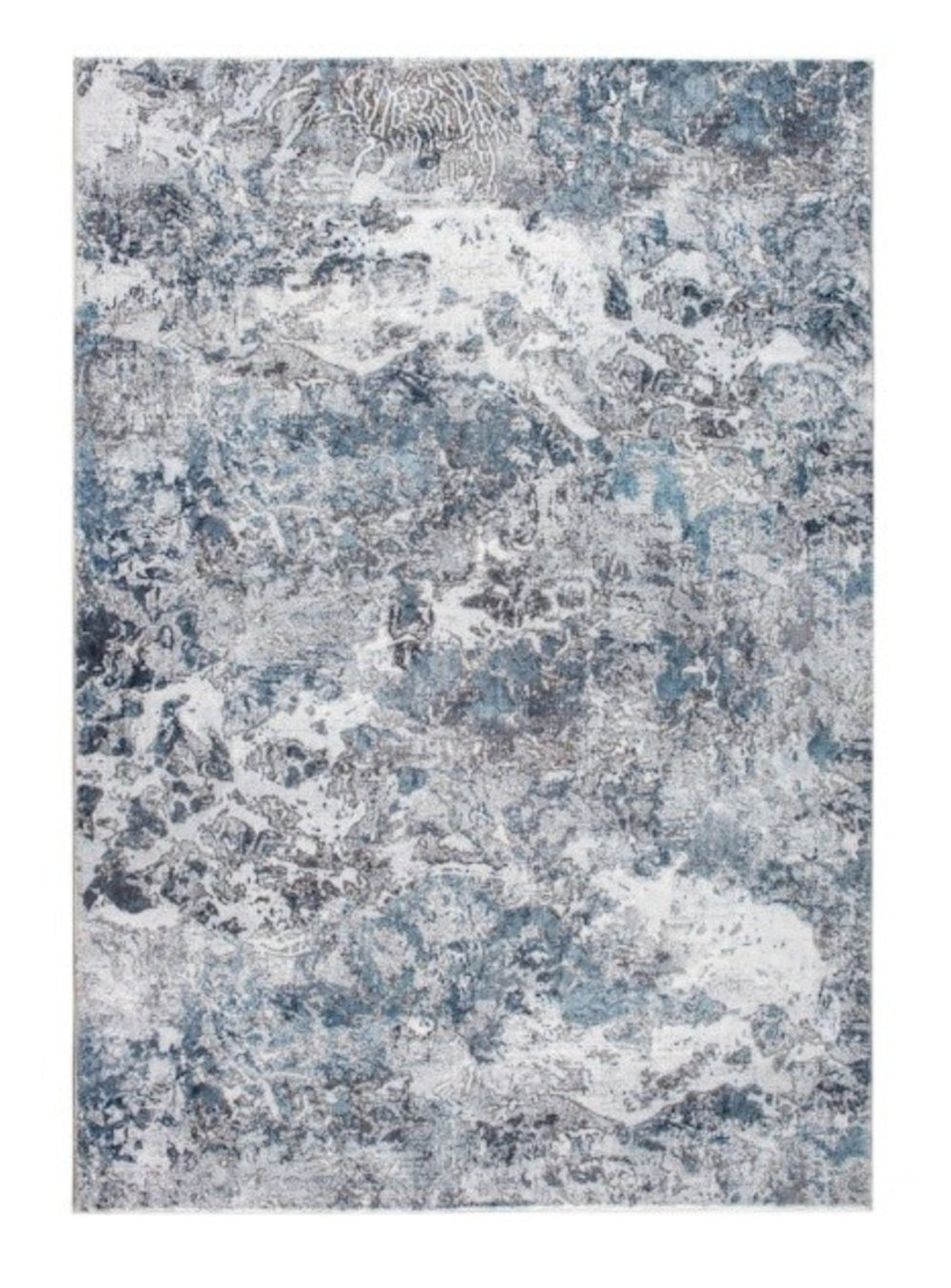 Homeroots 5' X 8' Gray Blue Abstract Galaxy Area Rug  Polyester 475319
