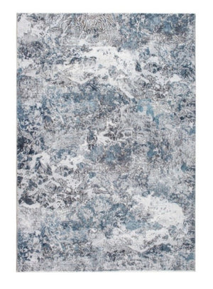 Homeroots 5' X 8' Gray Blue Abstract Galaxy Area Rug  Polyester 475319