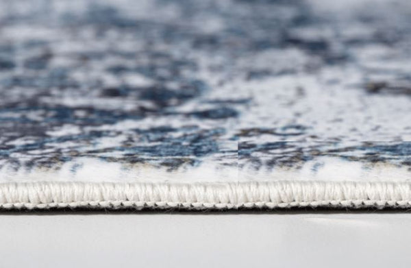 Homeroots 5' X 8' Gray Blue Abstract Galaxy Area Rug  Polyester 475319