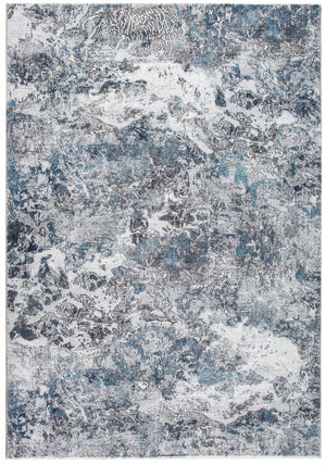 Homeroots 6' X 9' Blue And Gray Abstract Area Rug  Polyester 475320