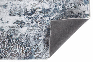 Homeroots 6' X 9' Blue And Gray Abstract Area Rug  Polyester 475320