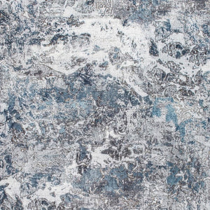 HomeRoots 6' Blue and Gray Abstract Area Rug – Modern Artistry for Living Rooms, Dining Spaces, and More 6' X 9' 475320