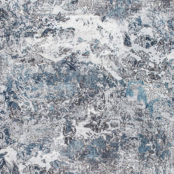 HomeRoots 6' Blue and Gray Abstract Area Rug – Modern Artistry for Living Rooms, Dining Spaces, and More 6' X 9' 475320
