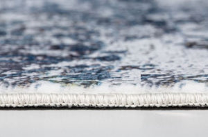 Homeroots 6' X 9' Blue And Gray Abstract Area Rug  Polyester 475320