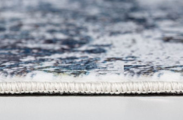 Homeroots 6' X 9' Blue And Gray Abstract Area Rug  Polyester 475320