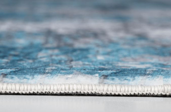 Homeroots 5' X 8' Blue Gray Abstract Cuboid Modern Area Rug  Polyester 475323