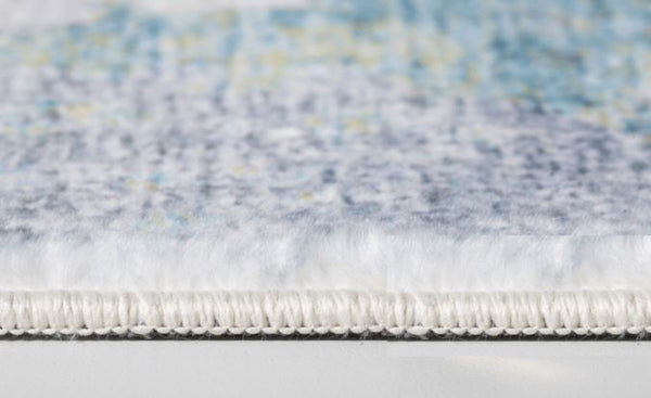 Homeroots 8' X 10' Blue And Ivory Abstract Area Rug  Polyester 475329