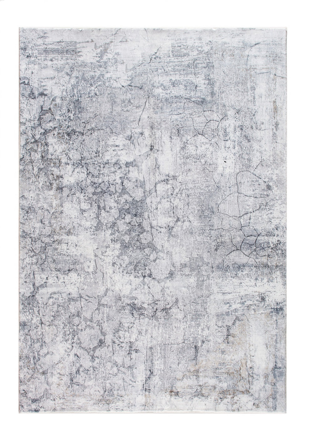 Homeroots 5' X 8' Gray Distressed Marble Area Rug  Polyester 475331