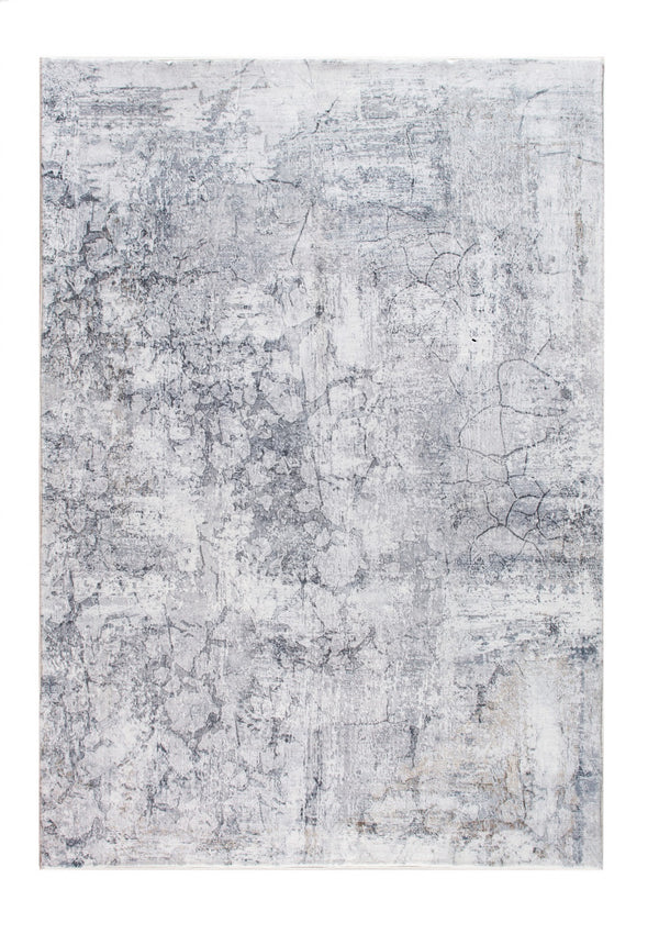 Homeroots 5' X 8' Gray Distressed Marble Area Rug  Polyester 475331