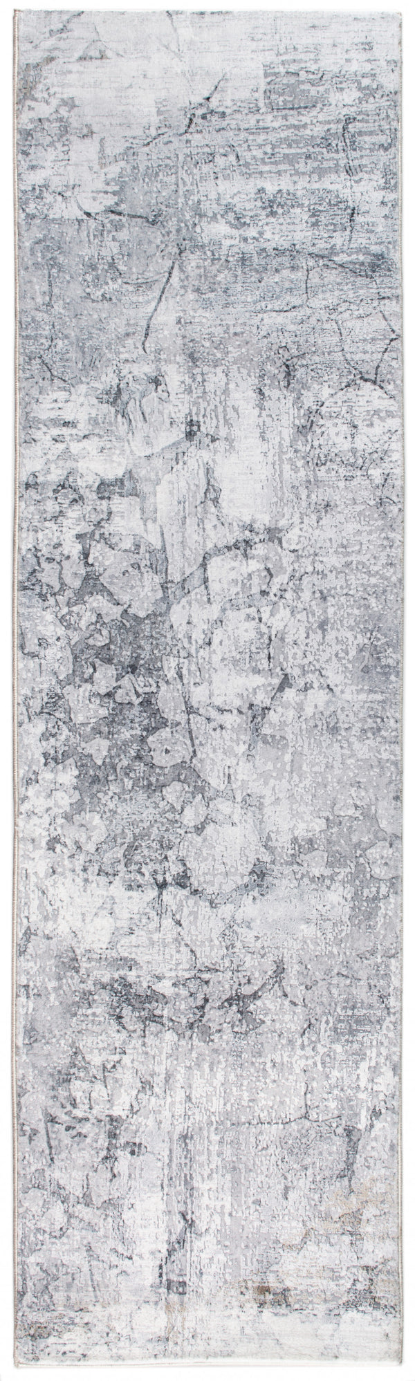 Homeroots 8' X 10' Gray Abstract Area Rug  Polyester 475333