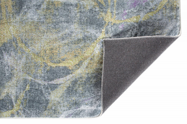 Homeroots 5' X 8' Gray Abstract Area Rug  Polyester 475335